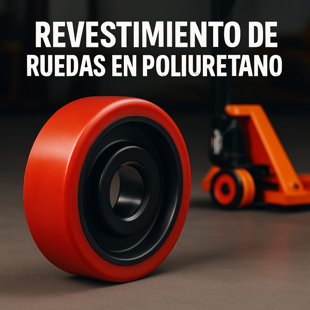 Rueda de montacargas revestida en poliuretano